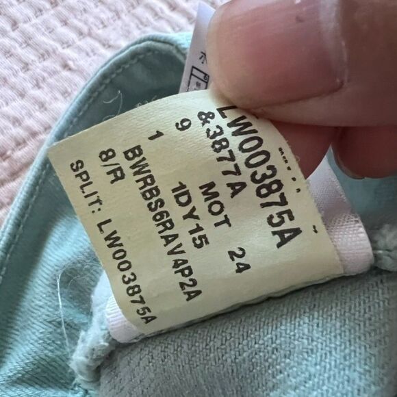 L.L. Bean Womens Jean Skirt Size 8 Green Favorite FIt  Denim Stretch Classic - Picture 12 of 13